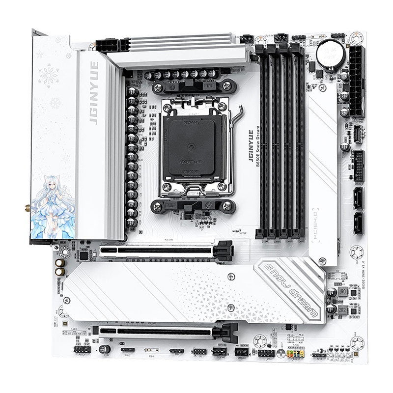 JGINYUE B650E Snow Dream AM5 M - đánh giá và giá Am5 Micro Atx Pcie 5.0 Motherboard
